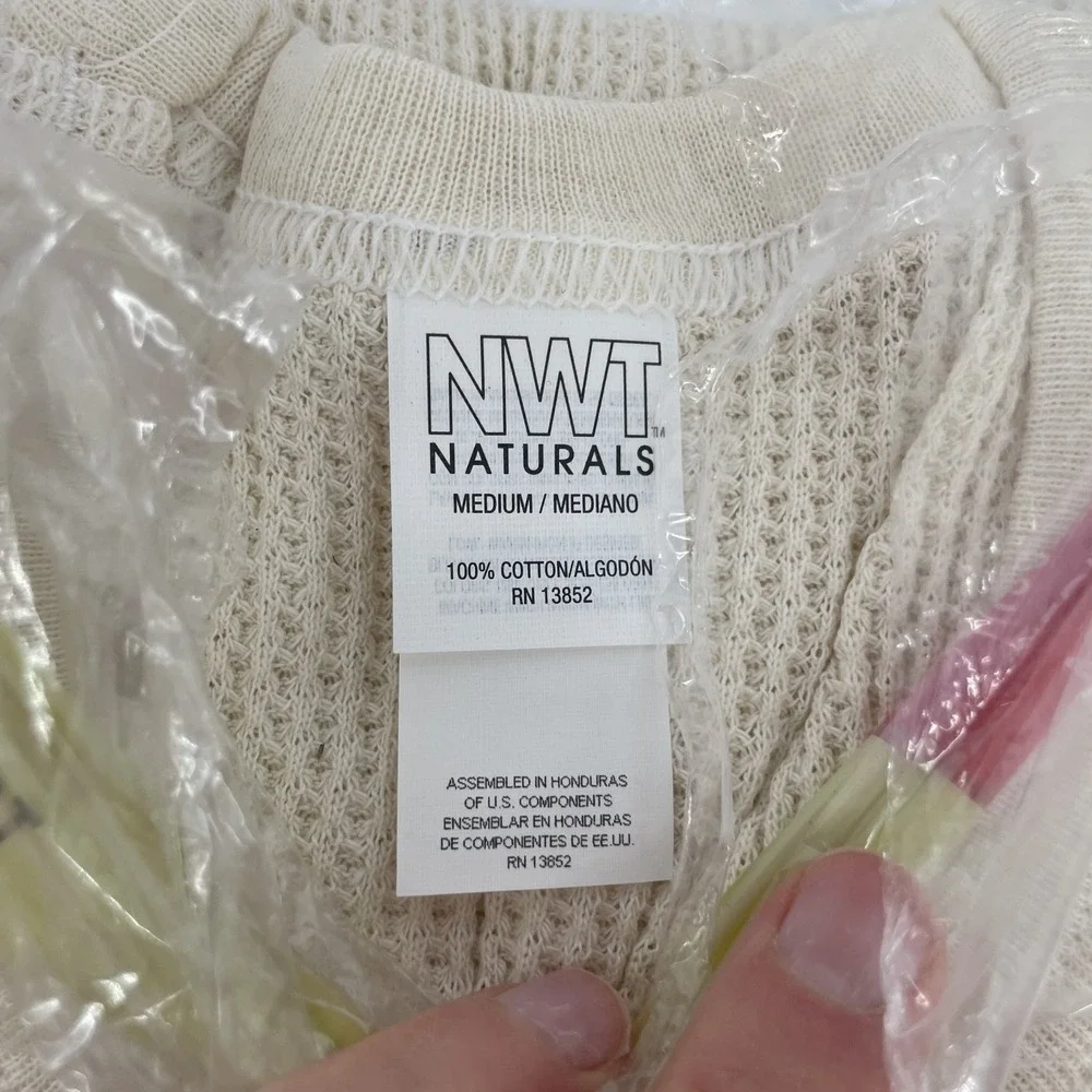 VTG‎ Northwest Territory Shirt Men M Thermal Crew Neck Waffle Knit Cotton Kmart